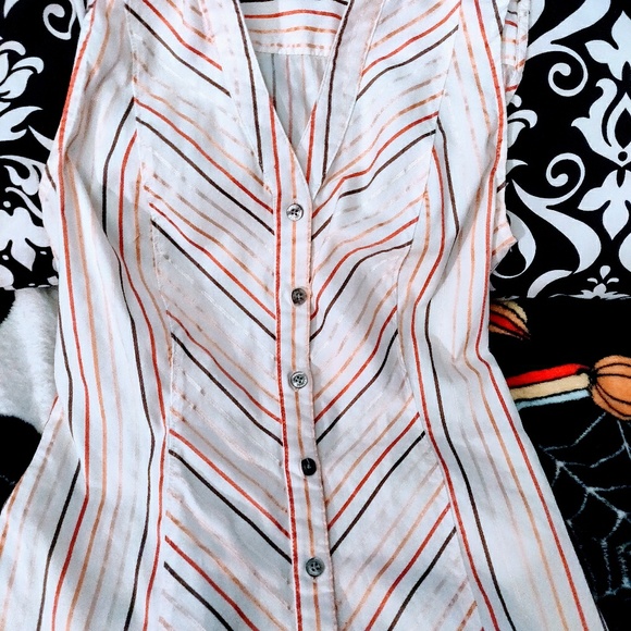 ♥️ Multi Colored Button Down Tank Top ❤️ - Picture 3 of 3